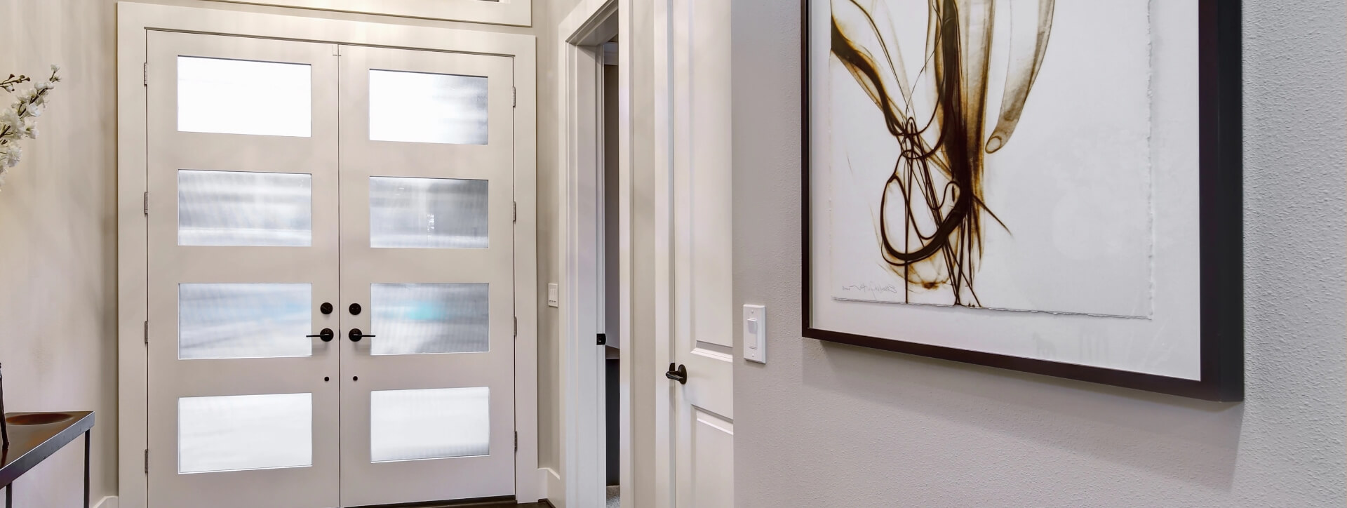 White theme with white door image